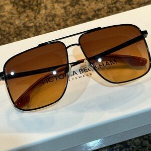 Victoria Beckham Double Bridge V Line Navigator Sunglasses